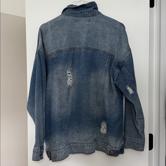 Forever 21 denim jean jacket oversized - Picture 4 of 4